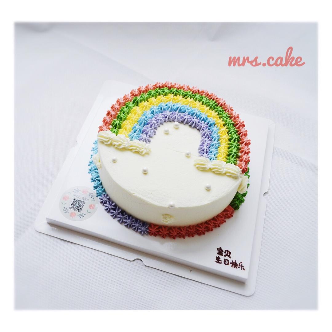 详细的裱花教程--彩虹蛋糕