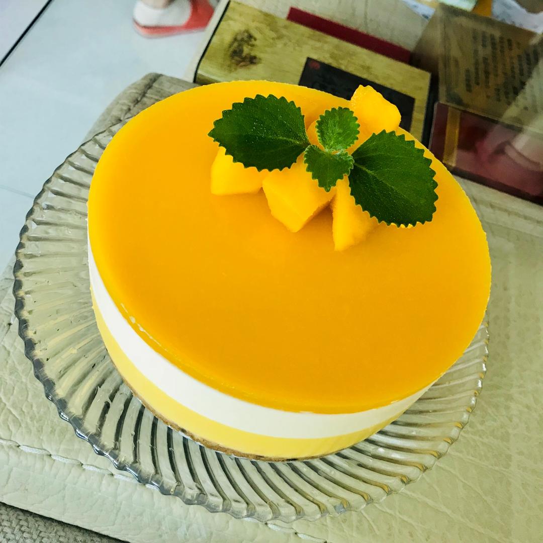 芒果奶油冻芝士蛋糕