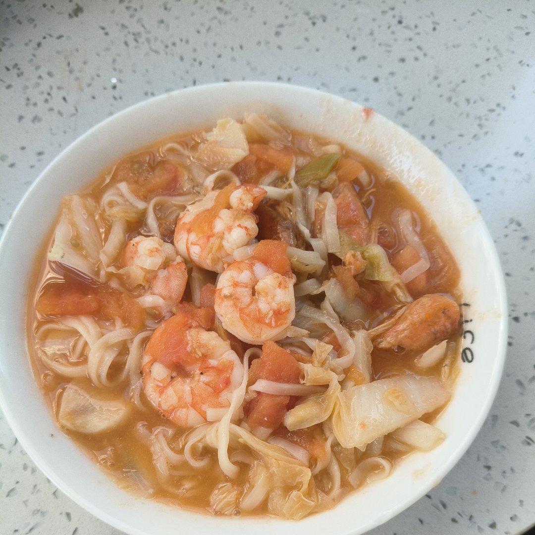 西红柿大虾面