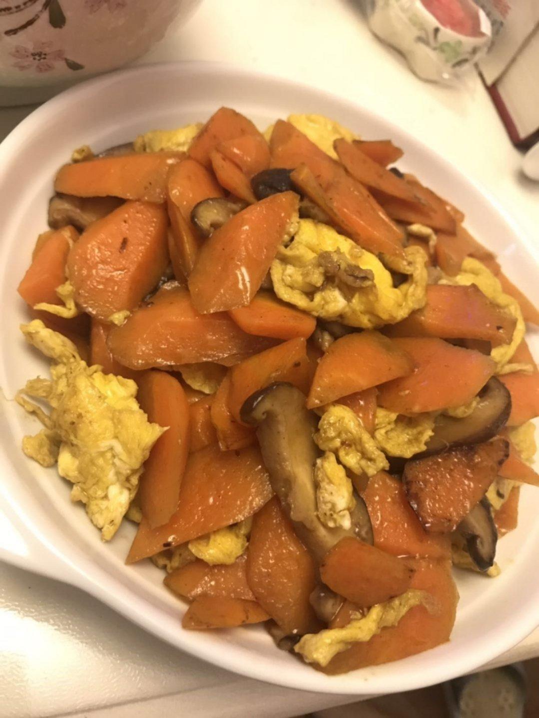 蚝油胡萝卜香菇土鸡蛋