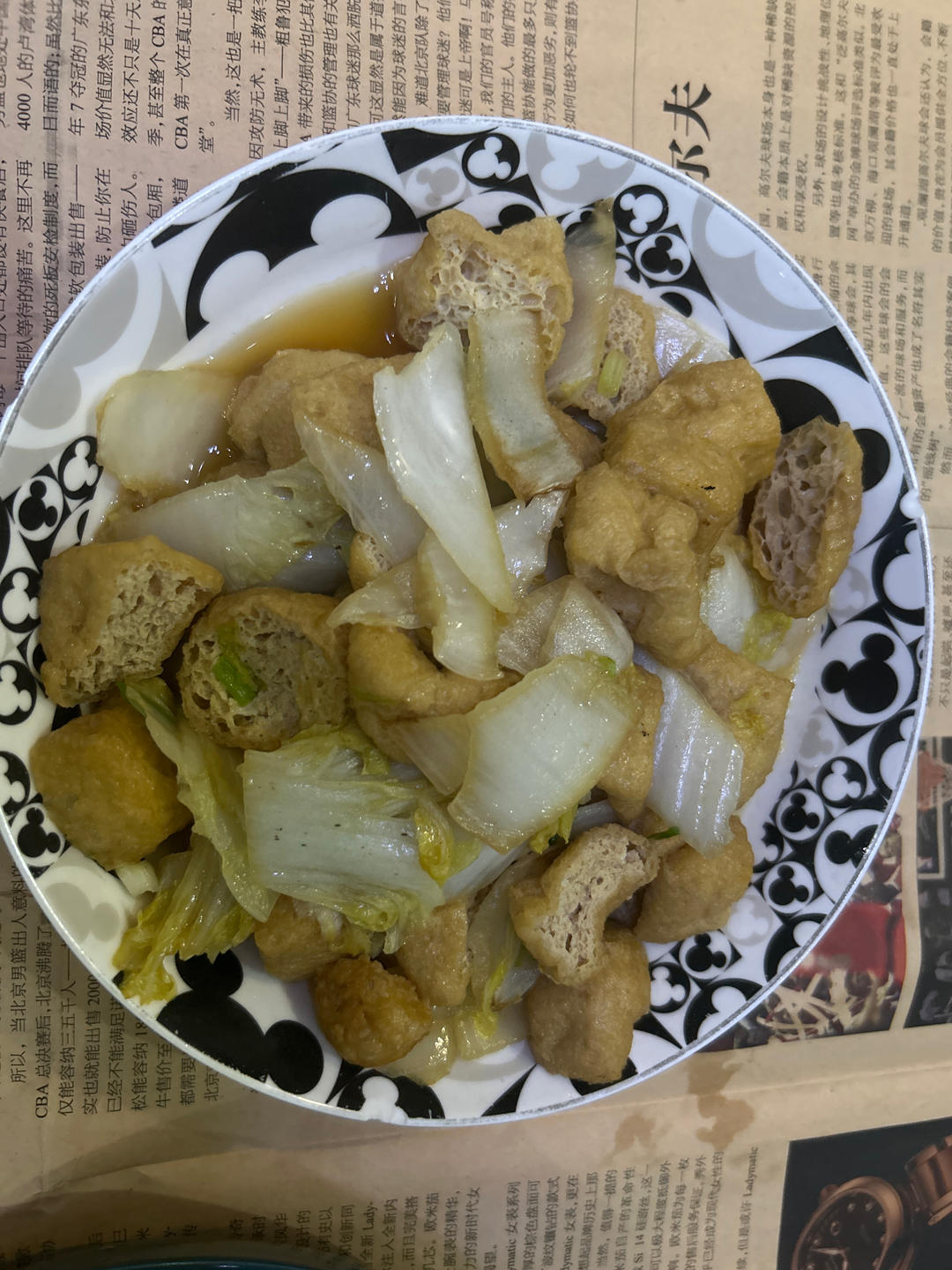 白菜焖豆泡