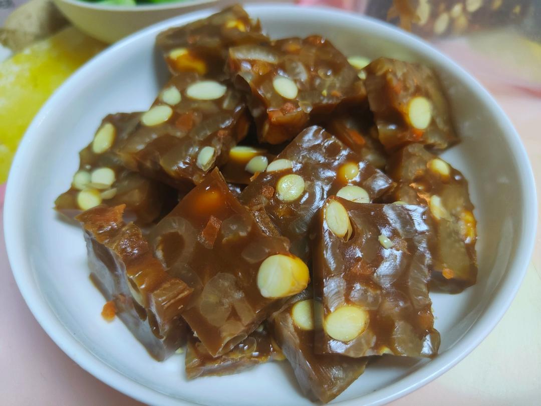 自制老北京豆酱，猪皮冻