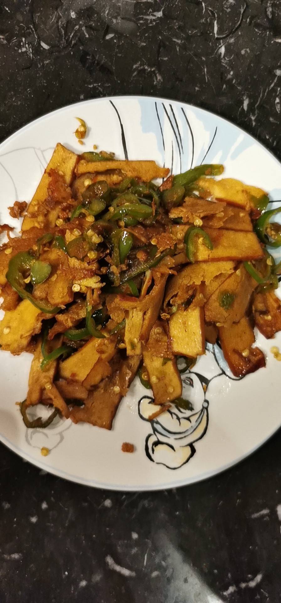 青椒炒香干（小朋友最爱吃版本）