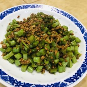 肉沫豆角下饭菜