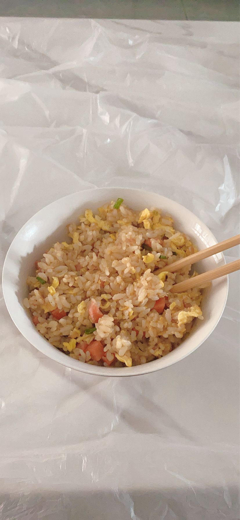 嘿❗️火腿蛋炒饭💯五彩缤纷的颜色🔥