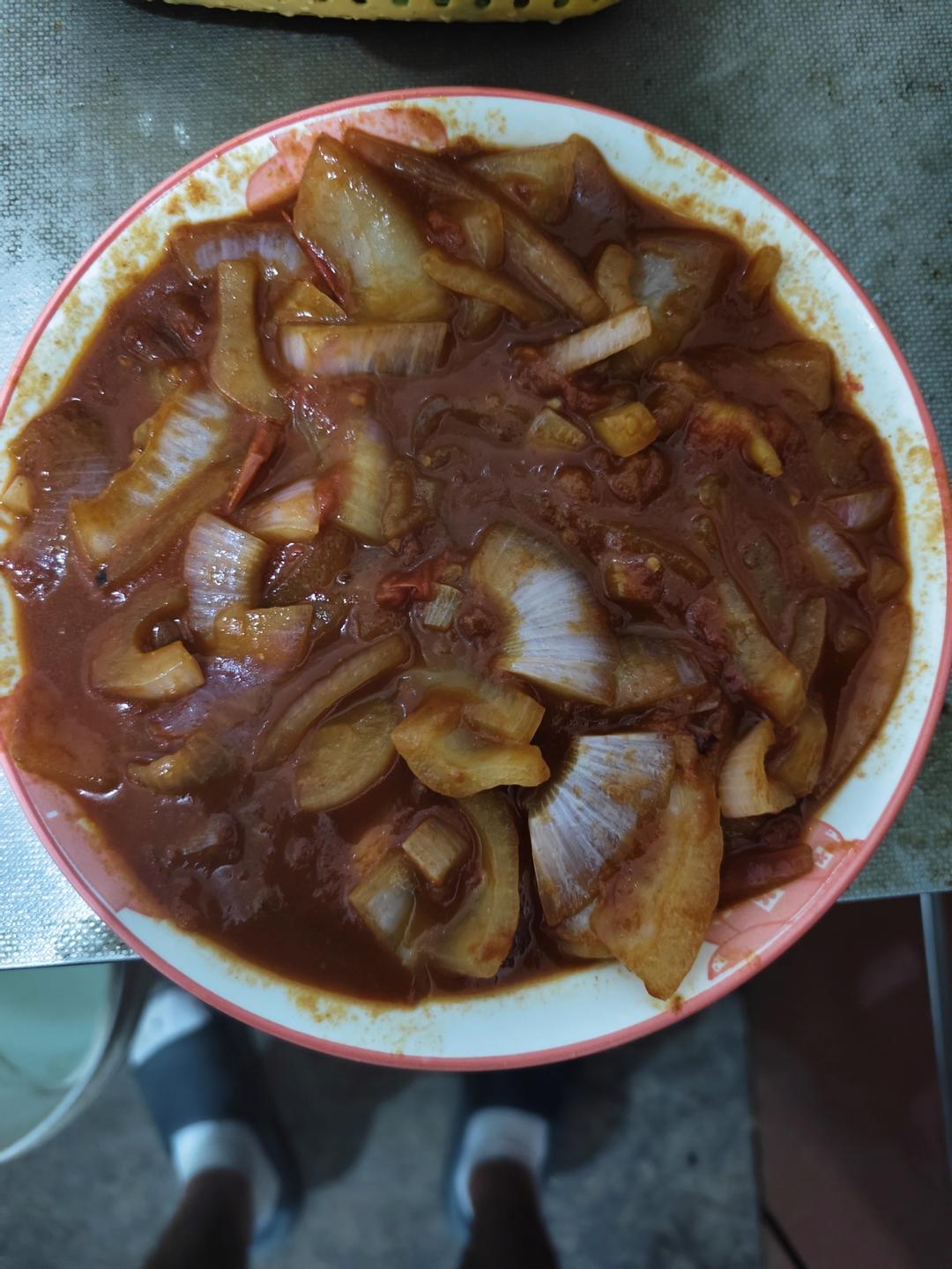 洋葱炒番茄
