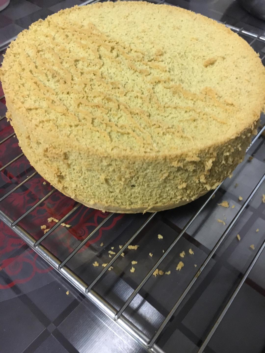 6寸抹茶戚风蛋糕（木糖醇版）的做法