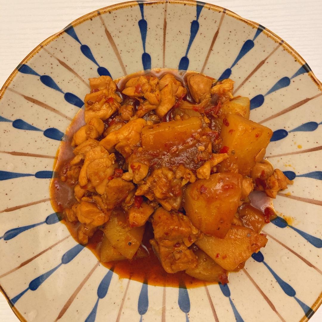 土豆辣烧鸡腿