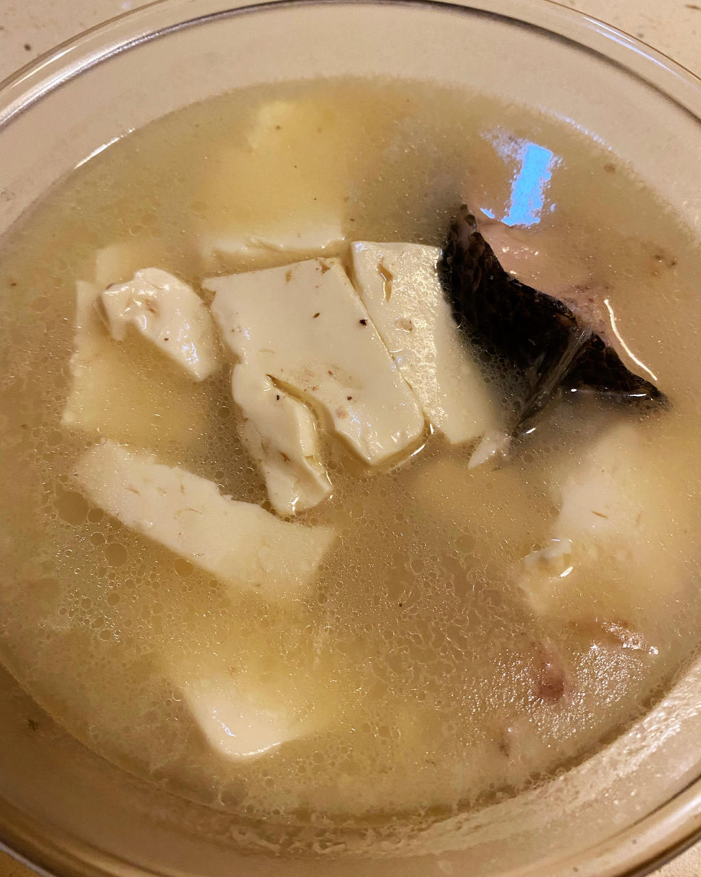 黑鱼高汤和豆腐汤（附黑鱼去粘液法）