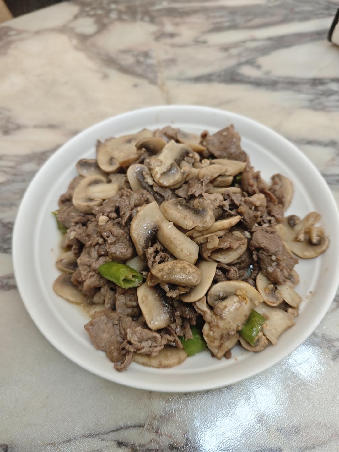 🔥口蘑炒牛肉✅低脂美味无敌嫩