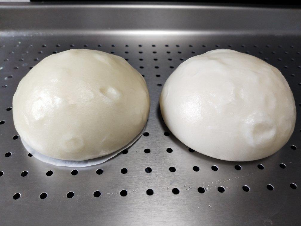 无油无糖山东纯老面馒头不加干酵母一次发酵 紧实有嚼劲 天然酵母面肥酵子带造型视频