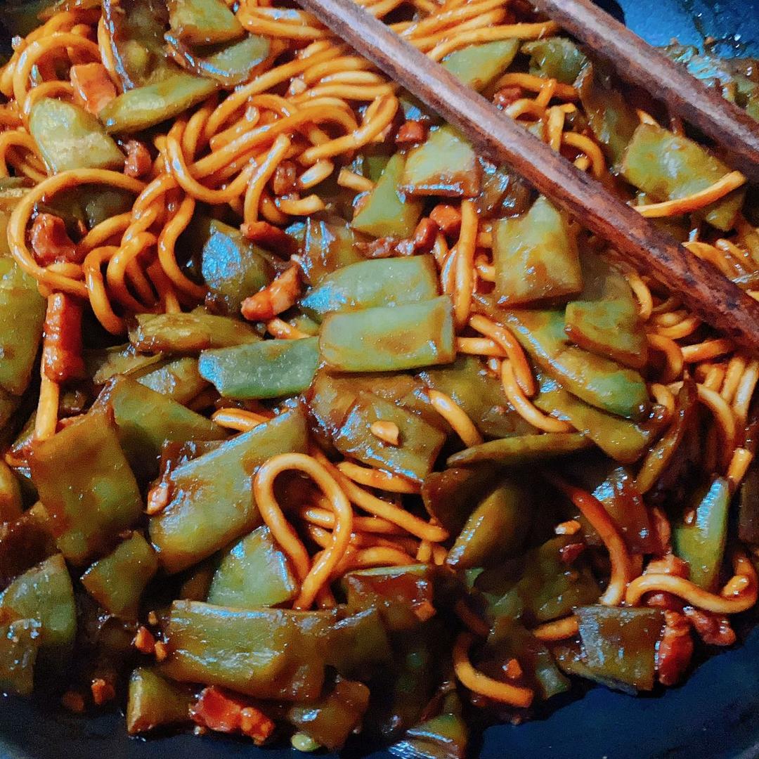 地道老北京扁豆焖面 豆角焖面 太好吃小心吃撑哦