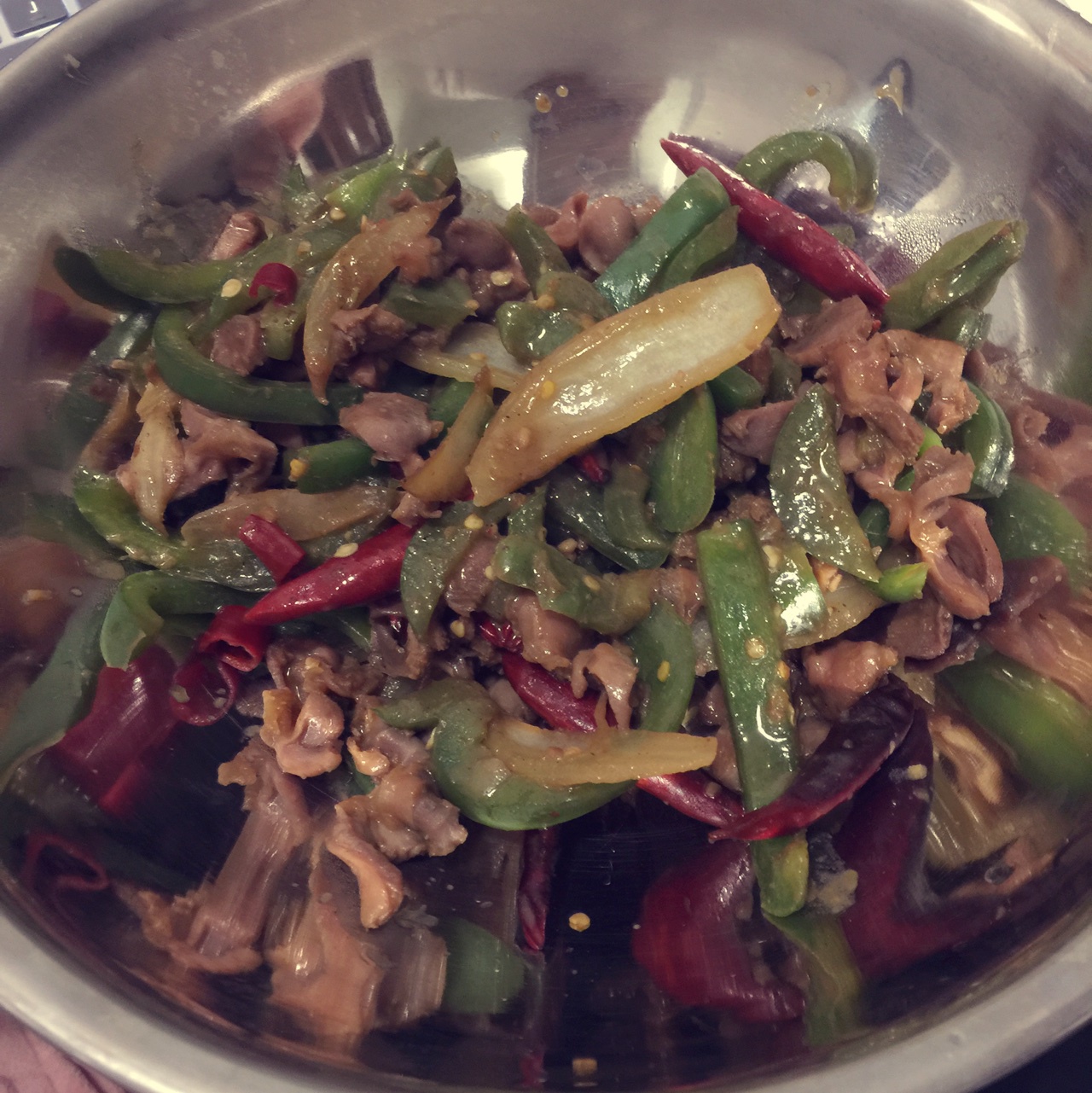 爆炒鸡胗