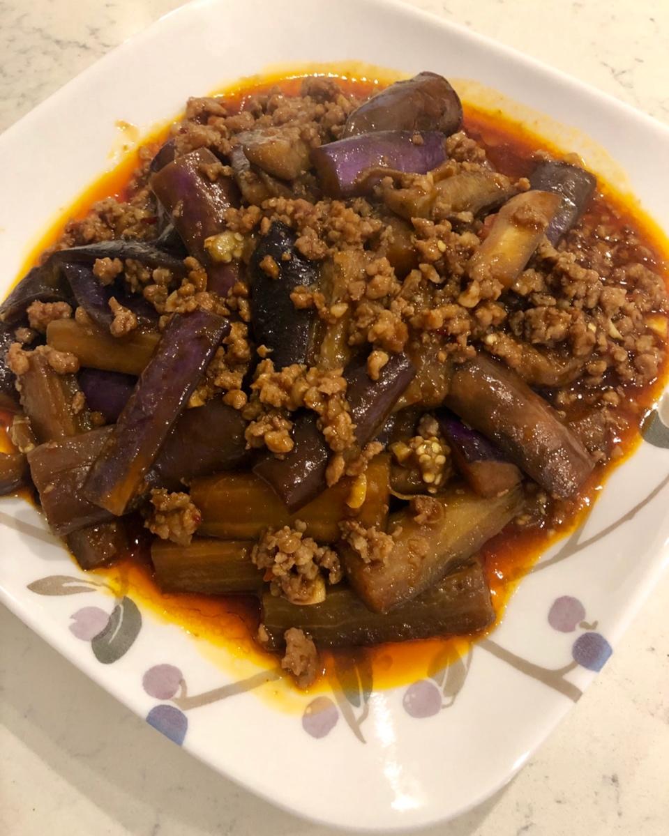 『鱼香肉沫茄子』少油做法