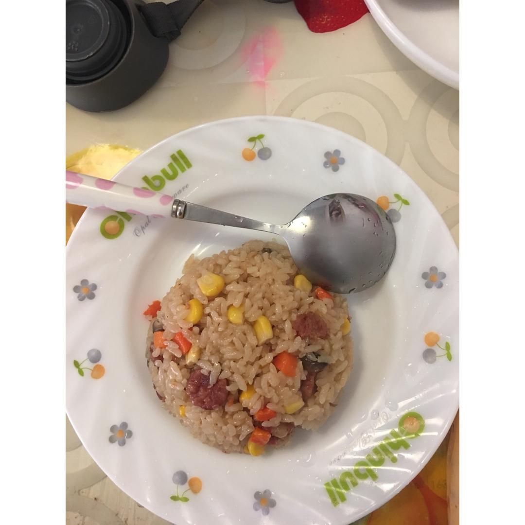 电饭锅版香菇腊肠饭