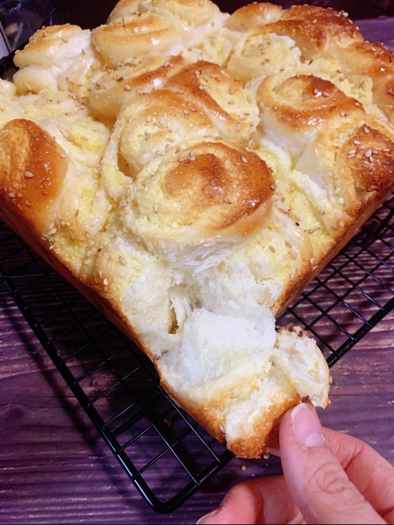 椰蓉小餐包超软面包汤种一次发酵拉丝孩子爱吃