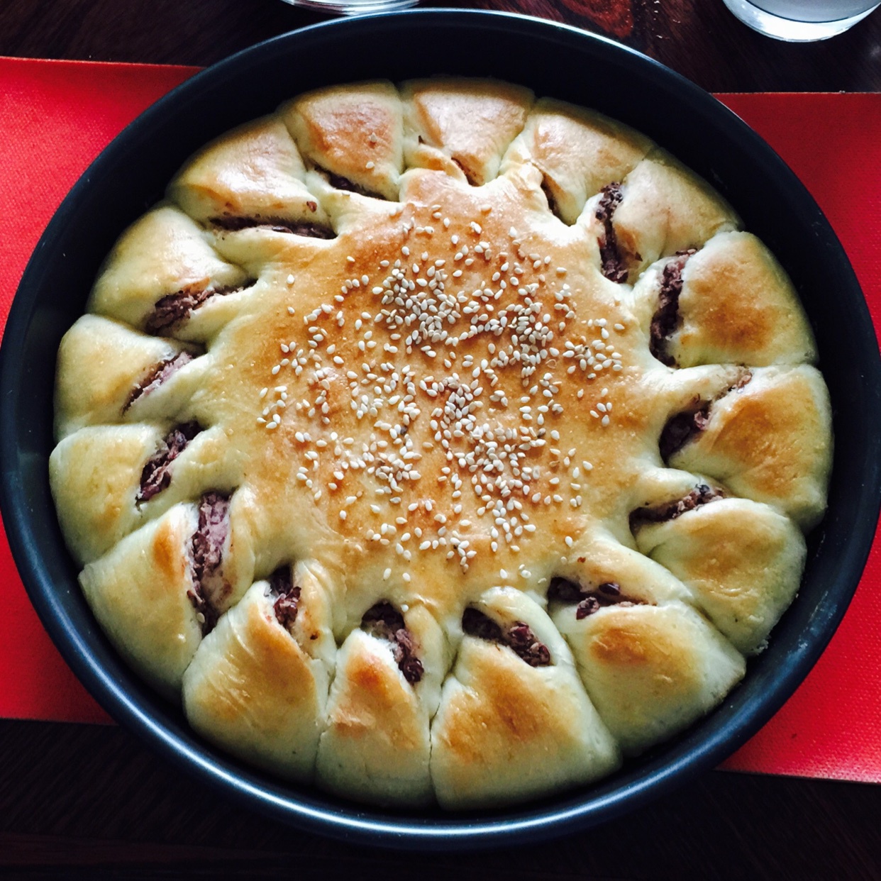 向日葵豆沙面包