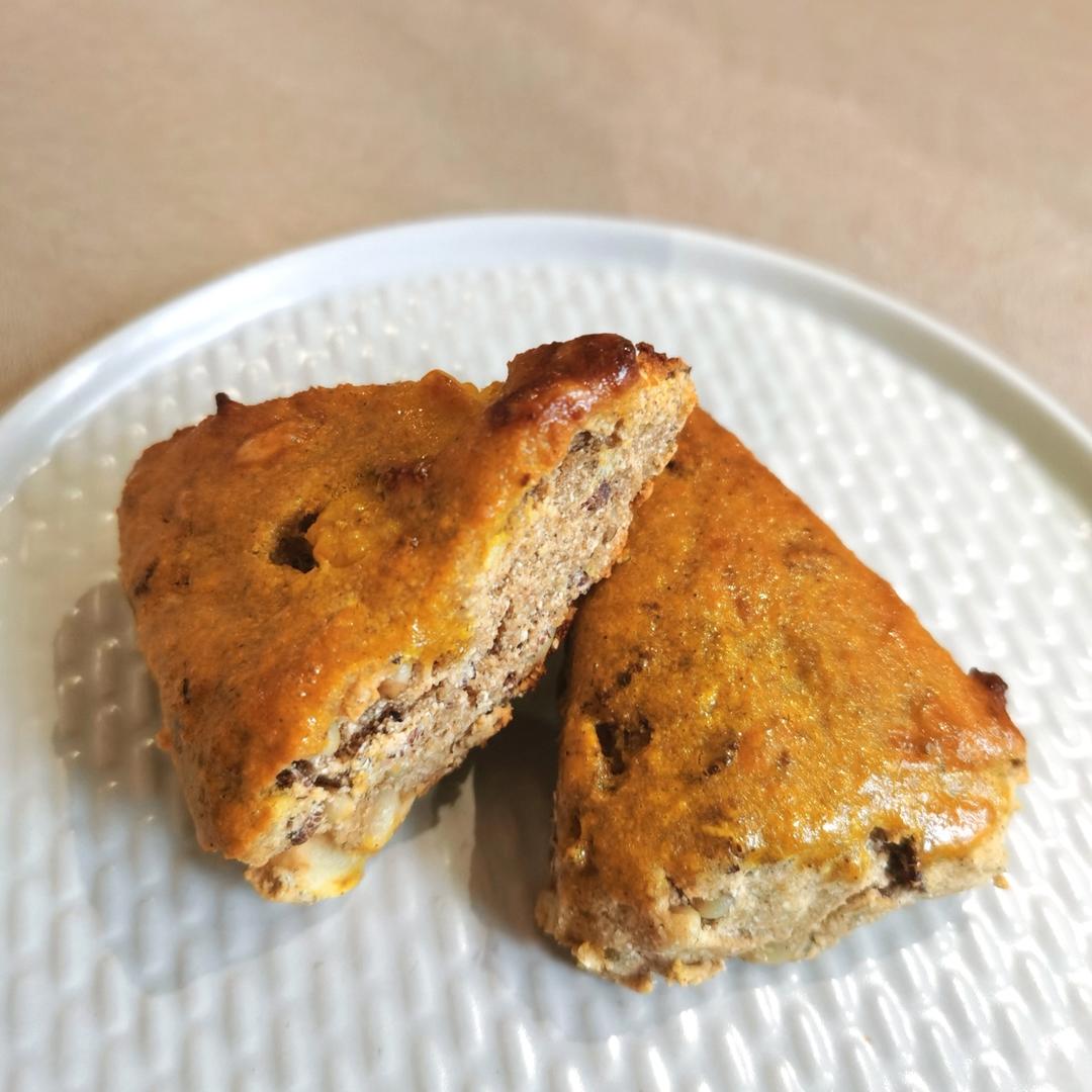 无油无糖｜肉桂苹果燕麦司康