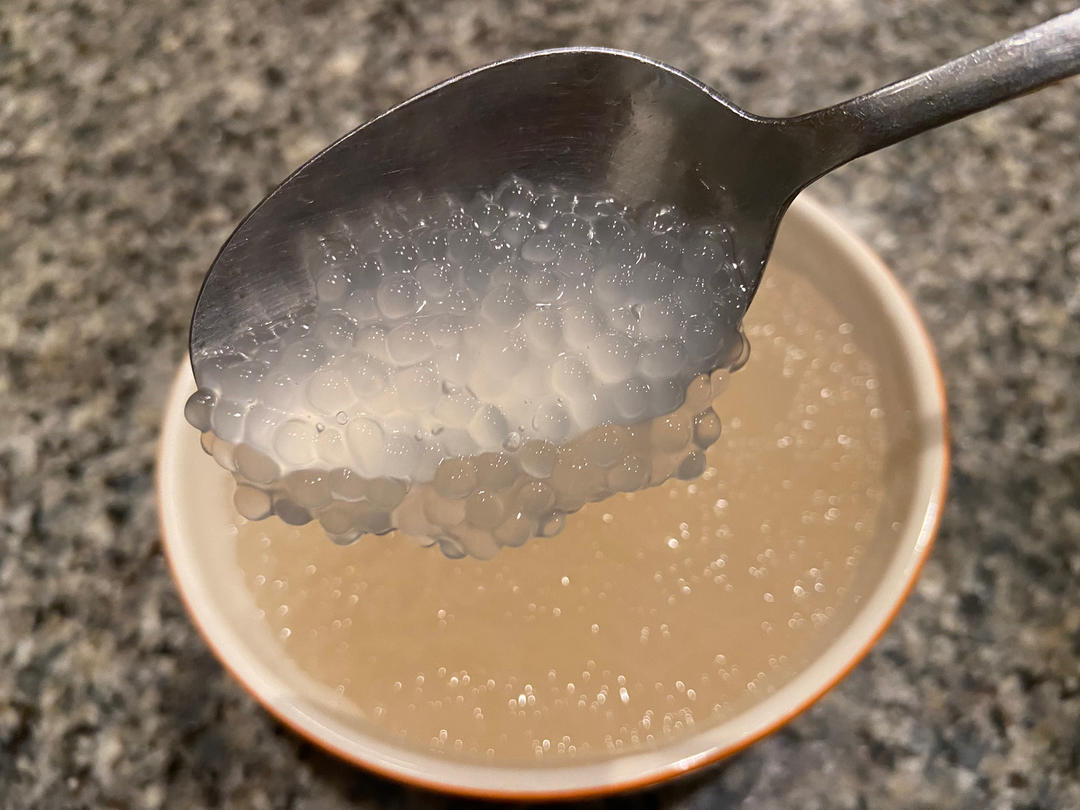 椰汁西米露，1分钟煮，怎么保存不结块