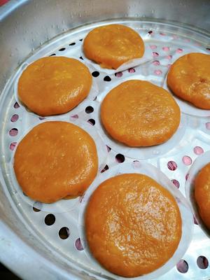 南瓜饼（简单易做）【蒸、煎、烤、花生馅】的做法 步骤14