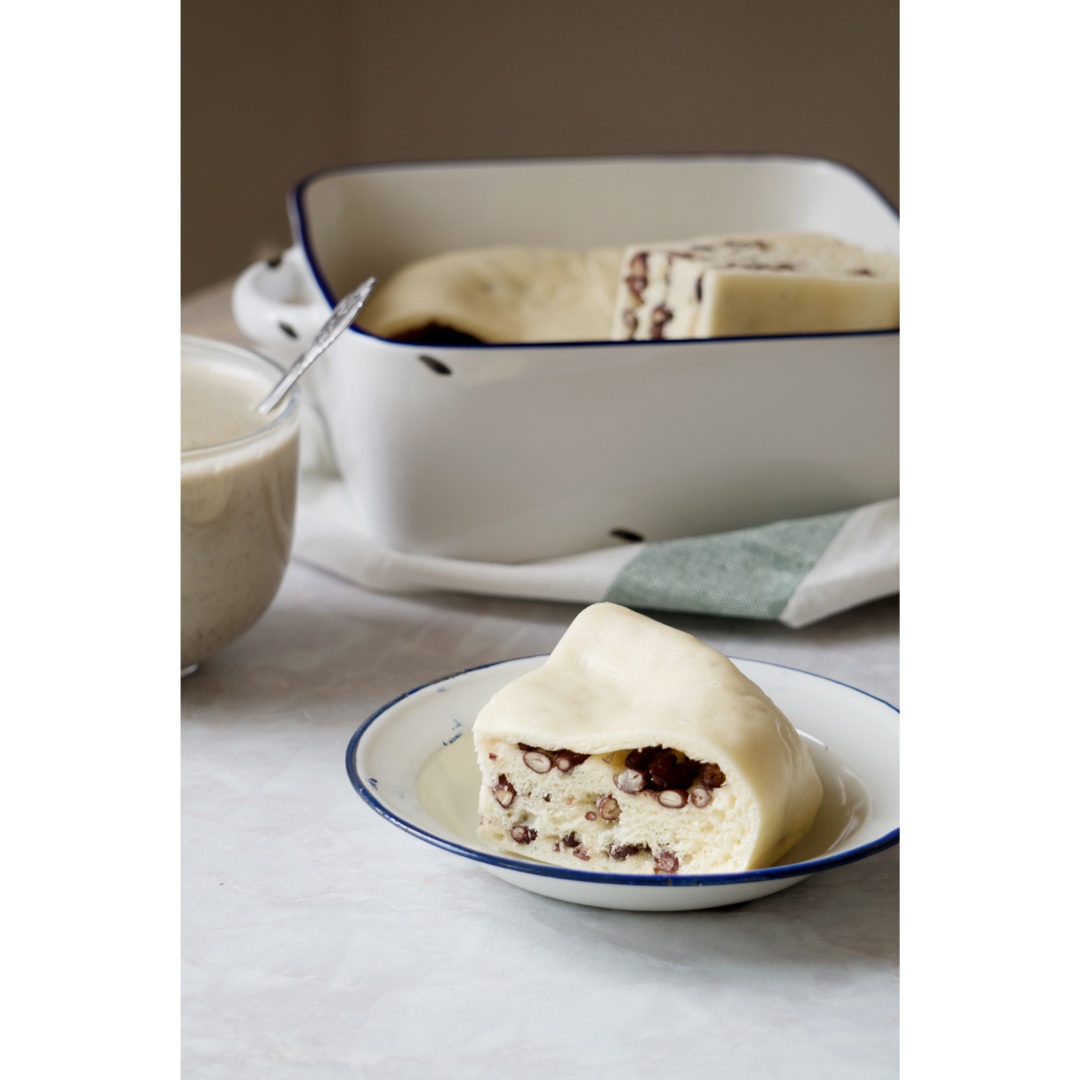 牛奶蜜豆发糕 -- panasonic松下NU-JK100W热风蒸烤箱版