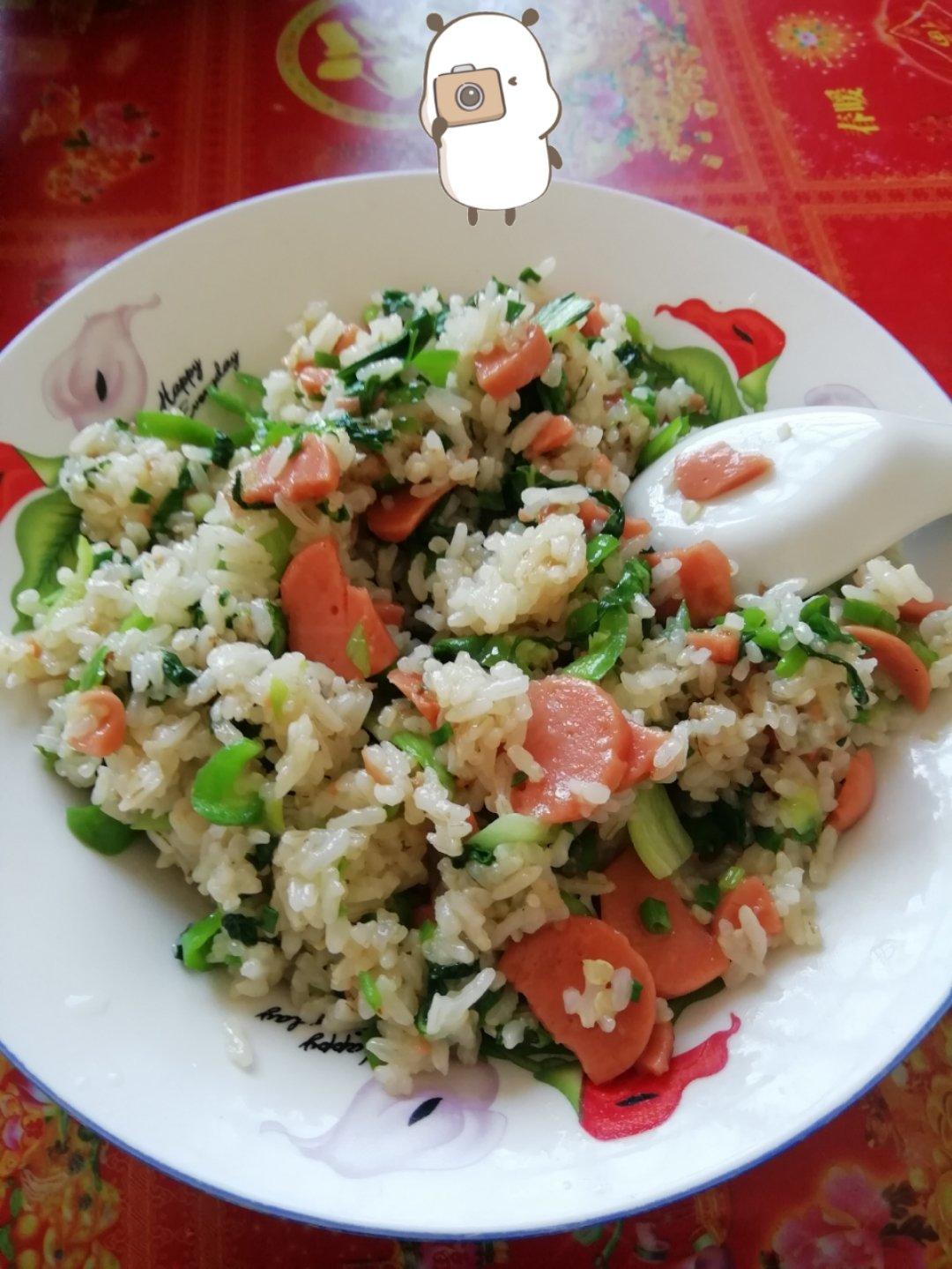 白菜火腿炒饭