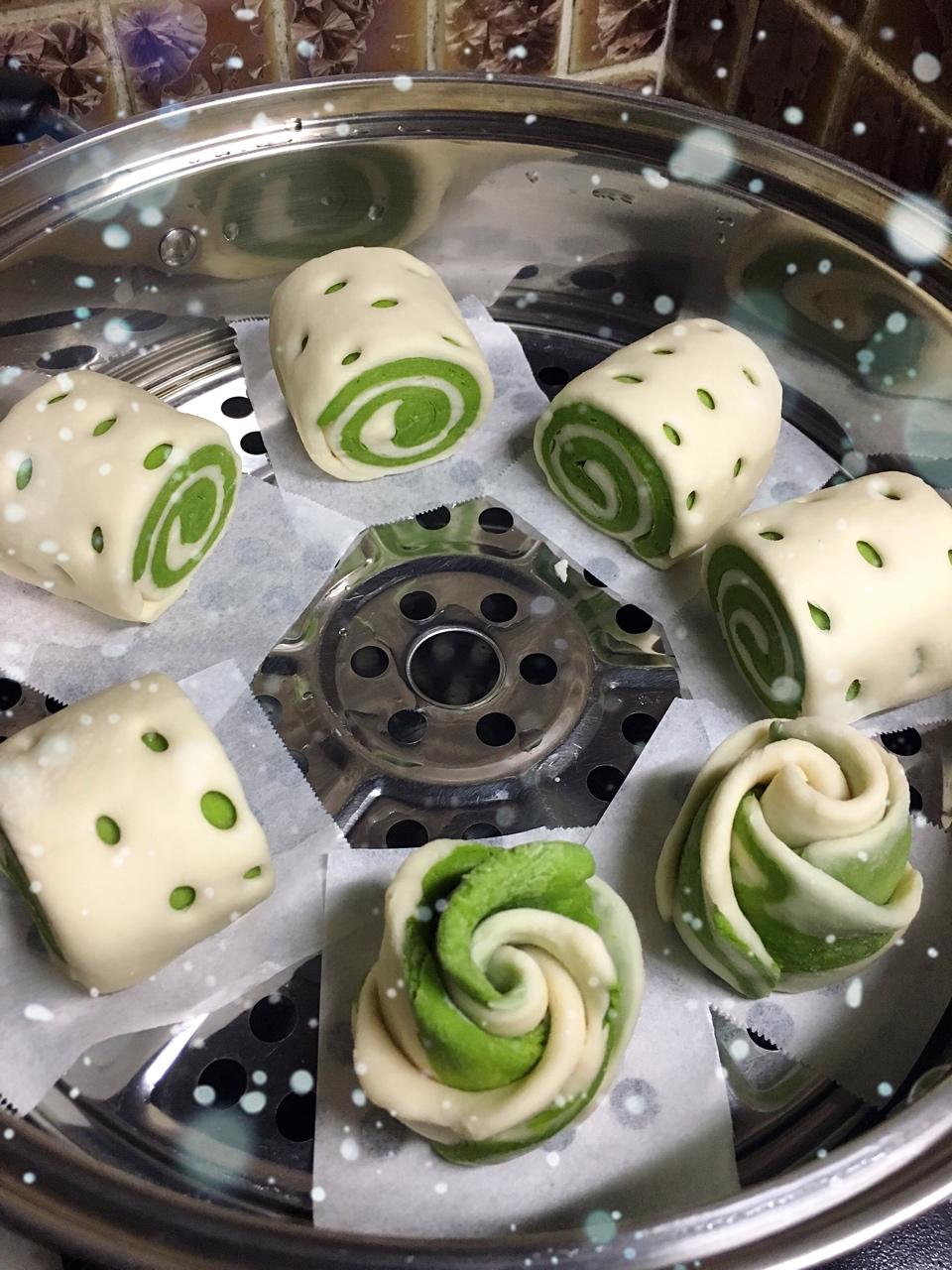 小清新波点馒头