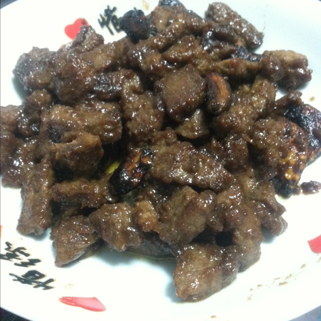 黑蒜子牛肉粒