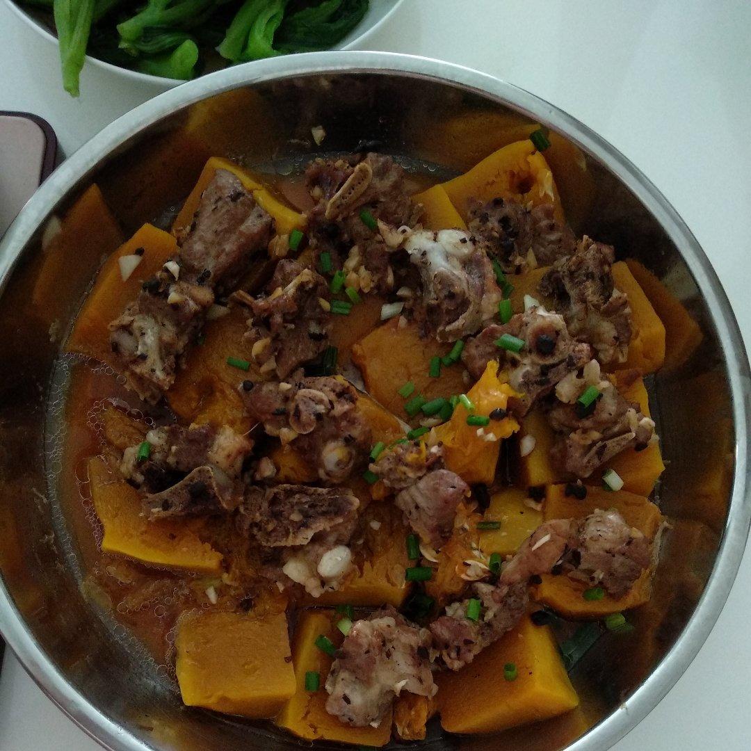 豉汁排骨蒸南瓜