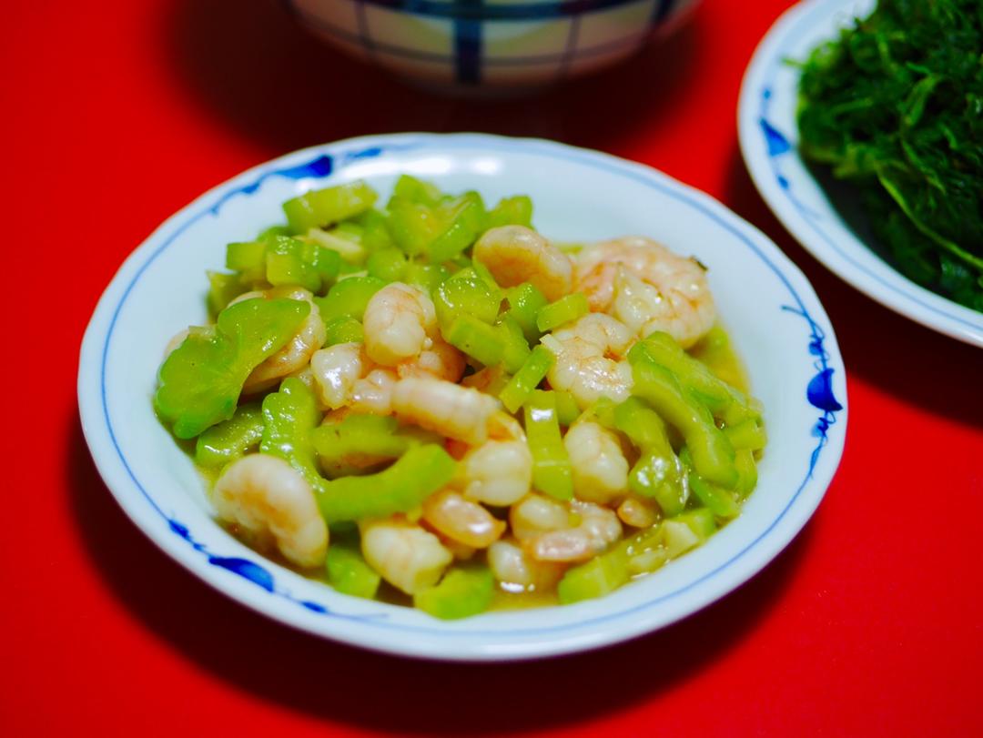 蒜茸苦瓜虾仁