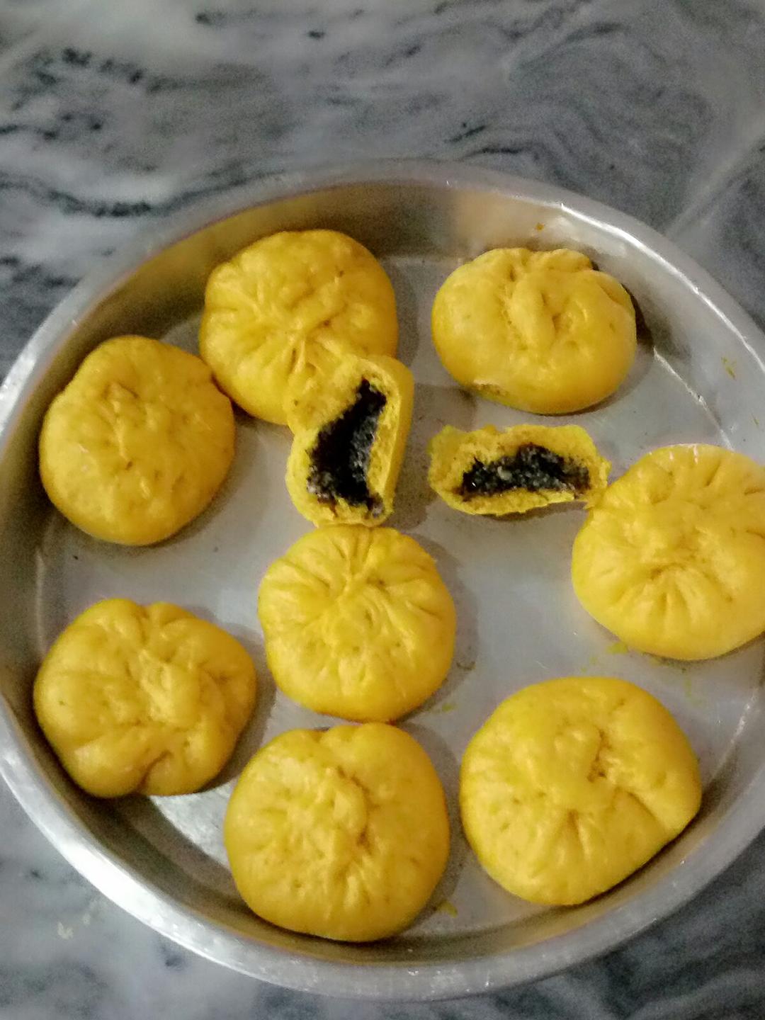 花生芝麻馅包子