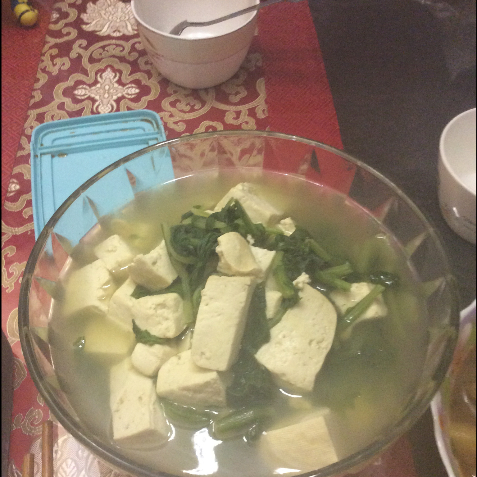 小白菜豆腐清汤