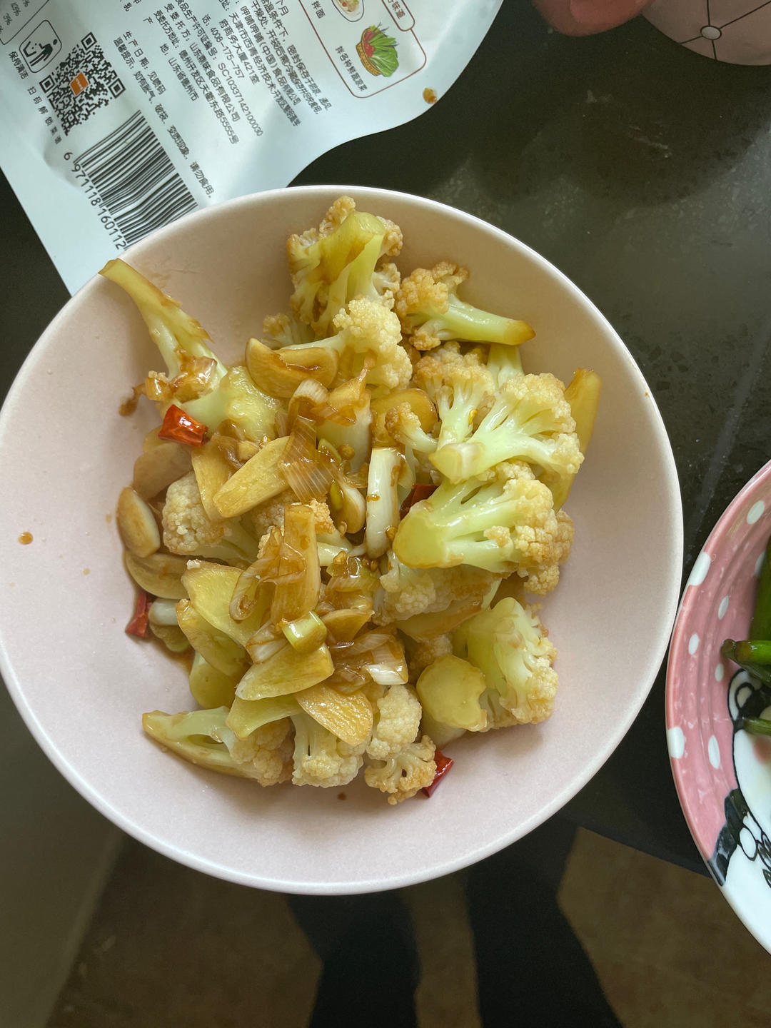 家常素炒菜花，清脆！