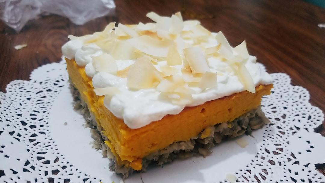 低卡酸奶燕麦南瓜挞/清爽绵密超好吃😋