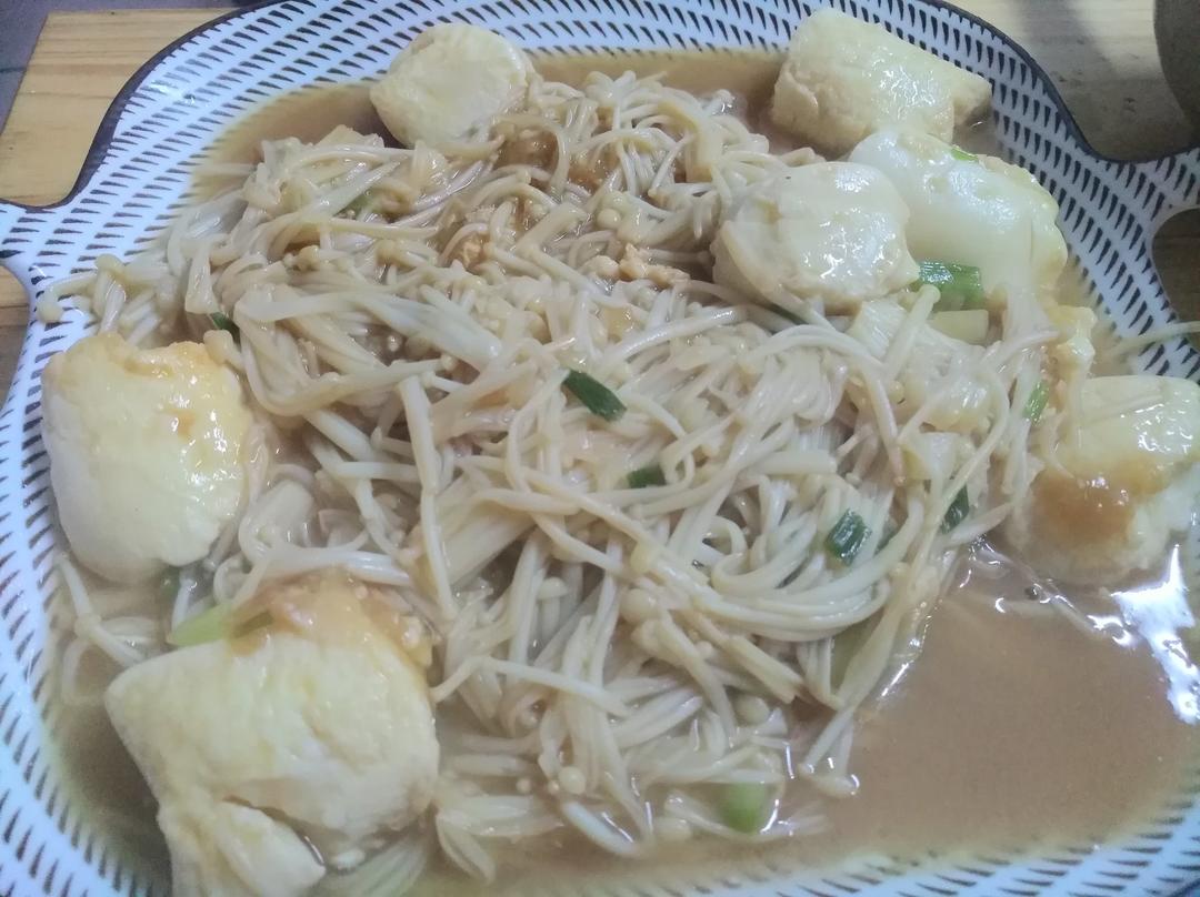 超级下饭菜--金针菇日本豆腐