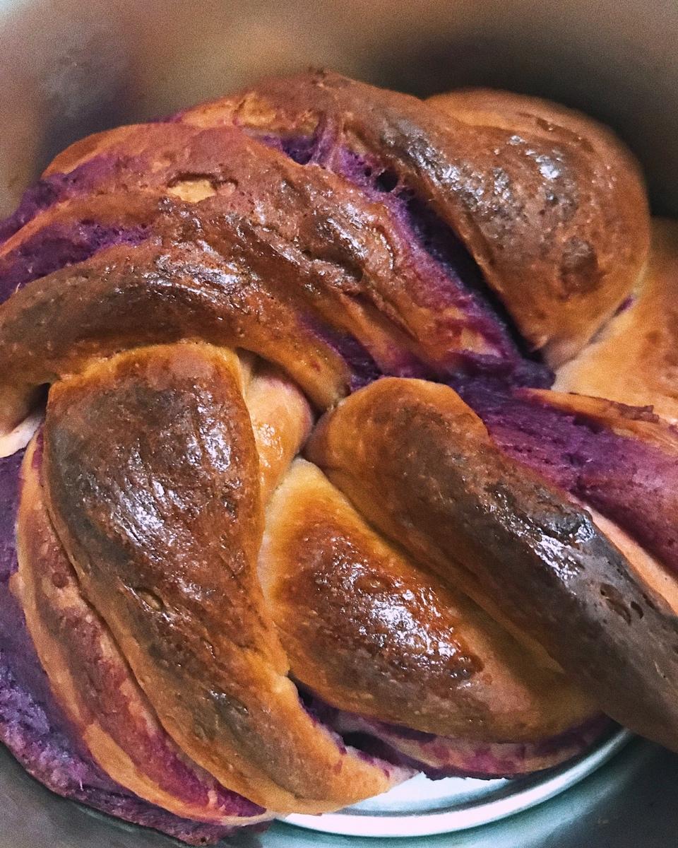 【爱上那抹紫色】紫薯玉带卷面包