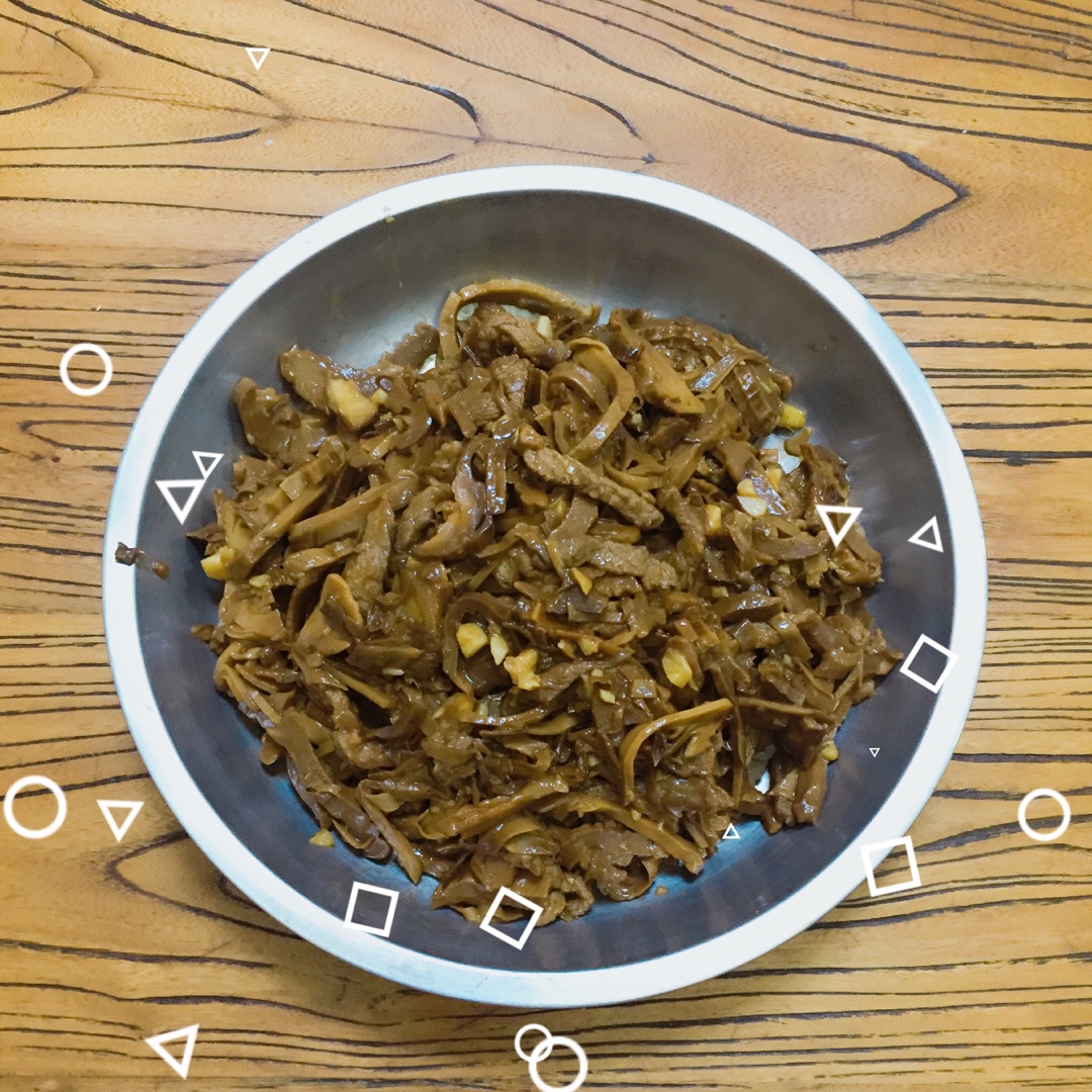 老林家的笋干炒牛肉粒
