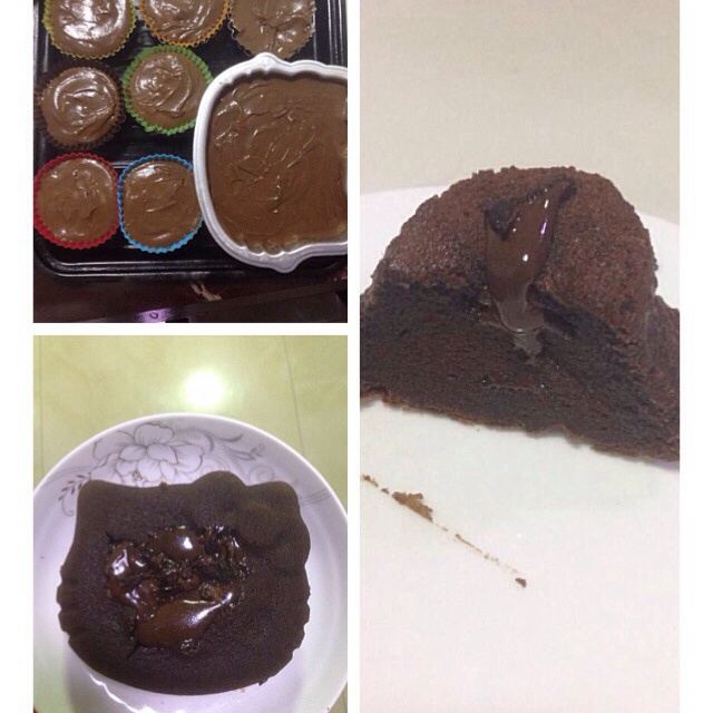 莫尼卡美食厨房：爆浆巧克力蛋糕