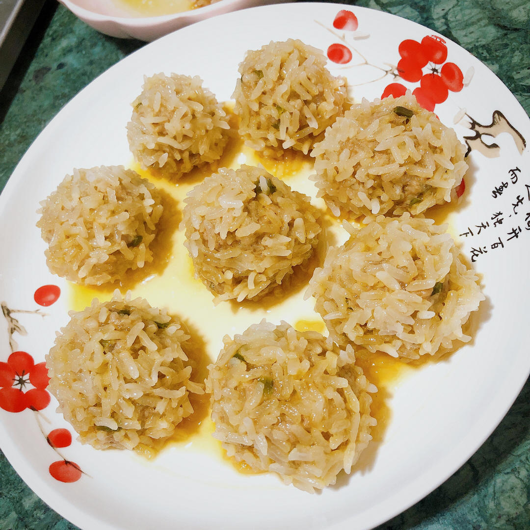 糯米珍珠丸子，年夜饭必备菜，快手蒸菜