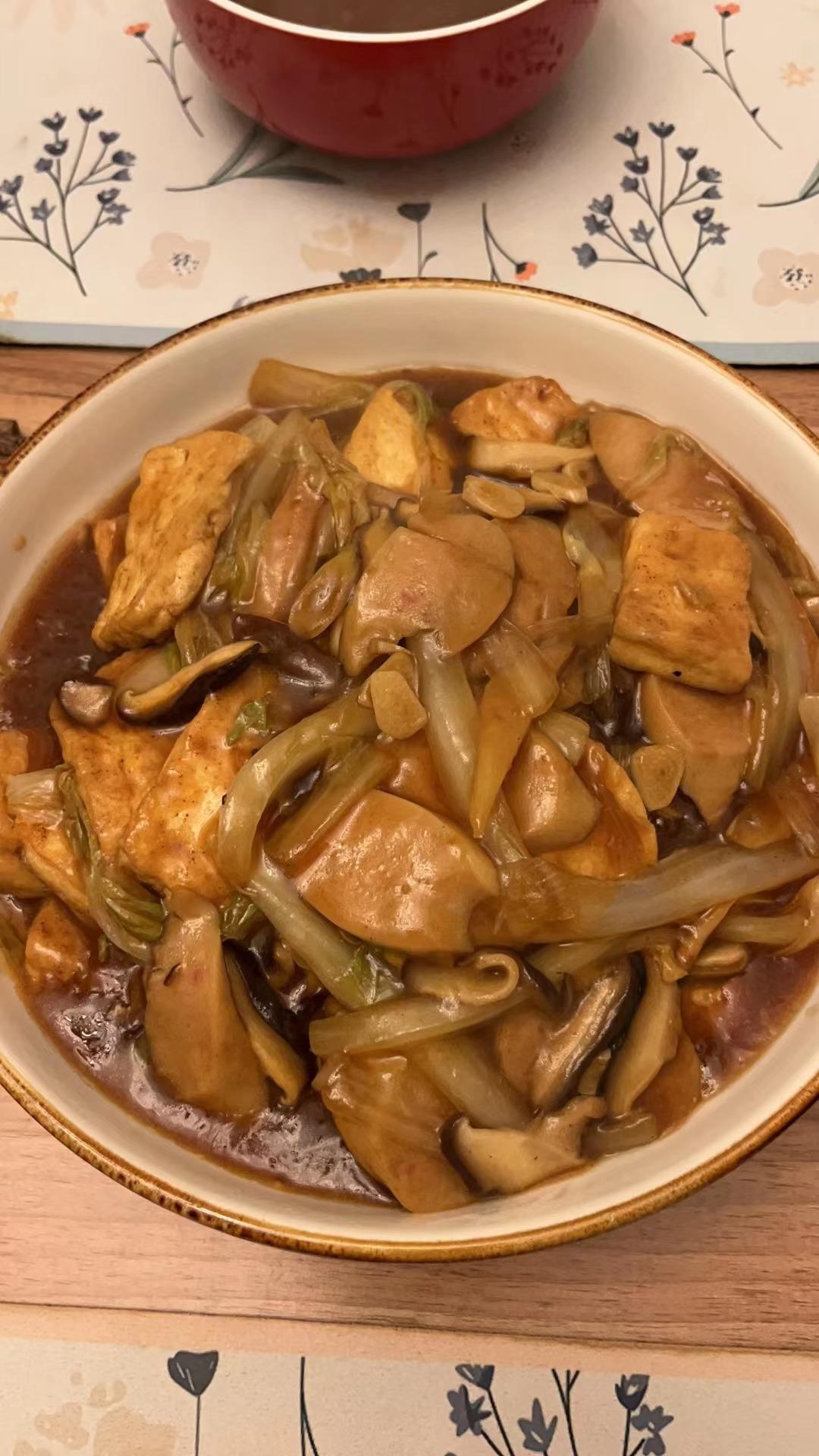 ✨无敌下饭❗️好吃到哭的白菜火腿豆腐煲