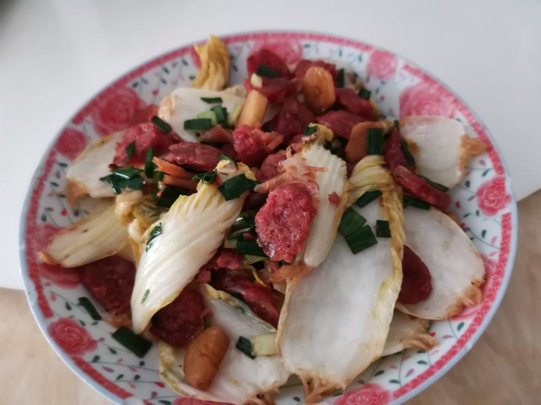 腊肠炒白菜