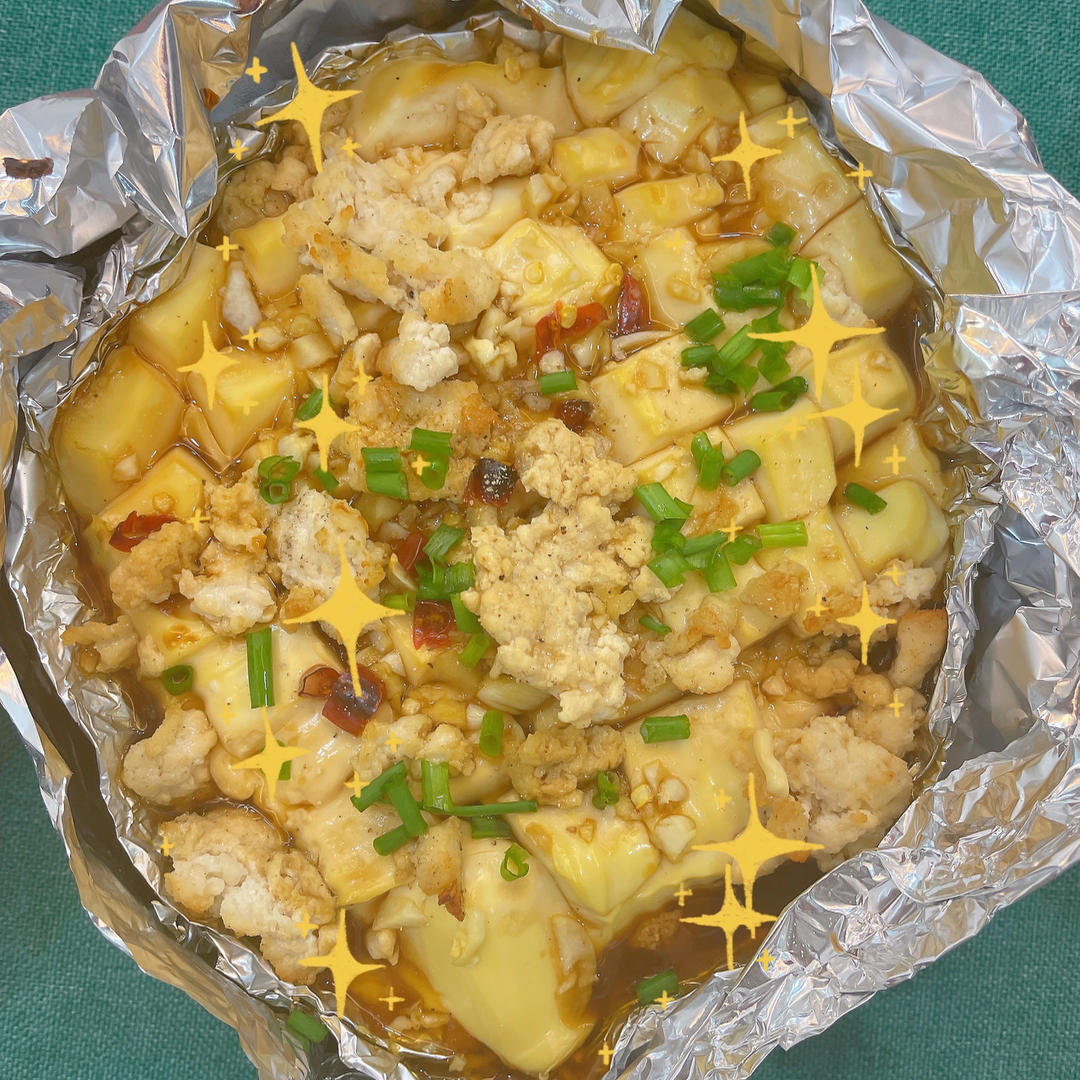 烧烤摊的招牌———锡纸烤豆腐