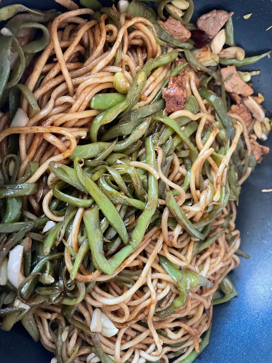 地道老北京扁豆焖面 豆角焖面 太好吃小心吃撑哦