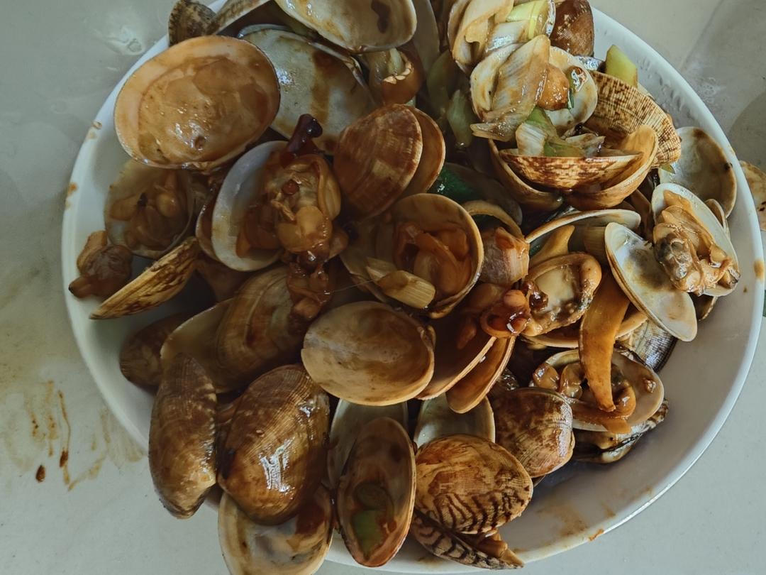 爆炒花甲（保留鲜味，不焯水的做法）