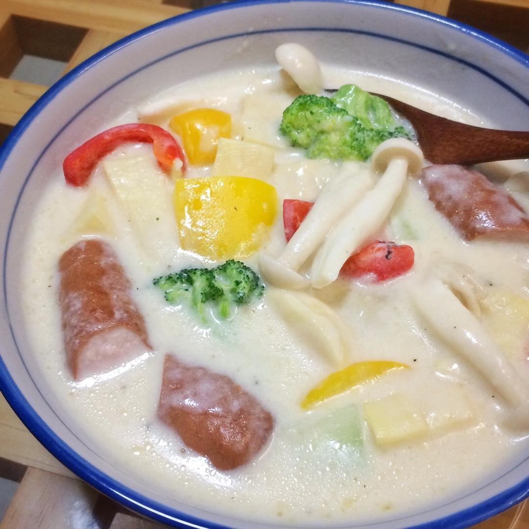 和风鲑鱼奶油汤