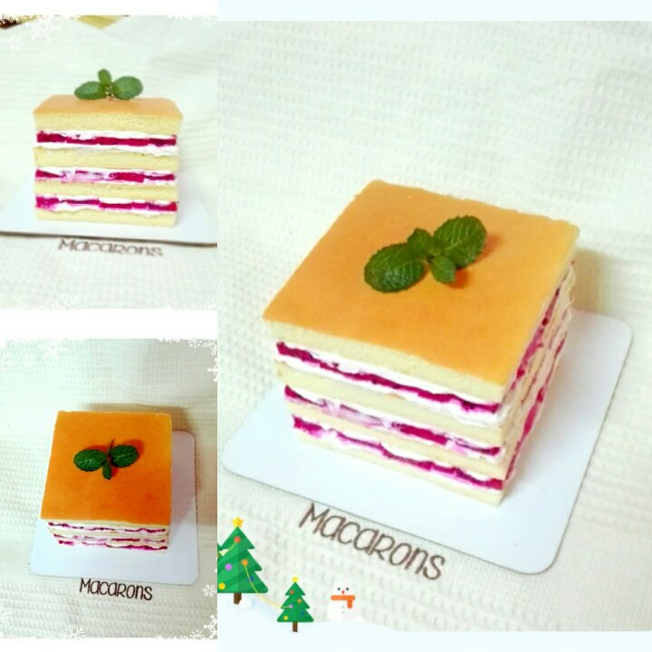 不一样的基础戚风蛋糕夹层<分片小残手也能快速搞定！>