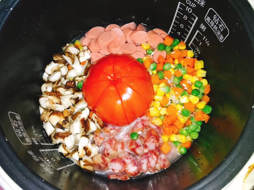 懒人番茄焖饭（电饭煲）的做法
