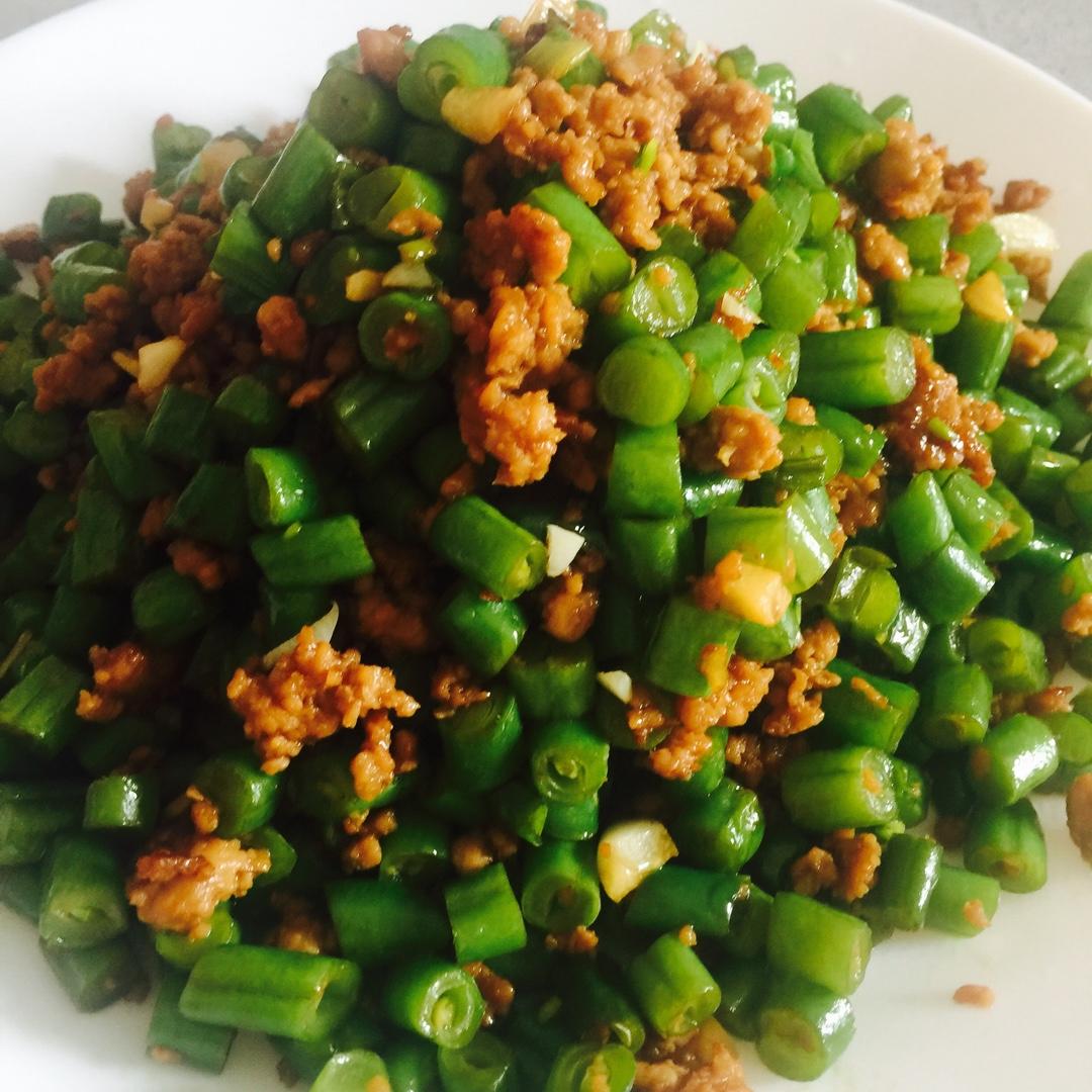 肉沫豆角下饭菜