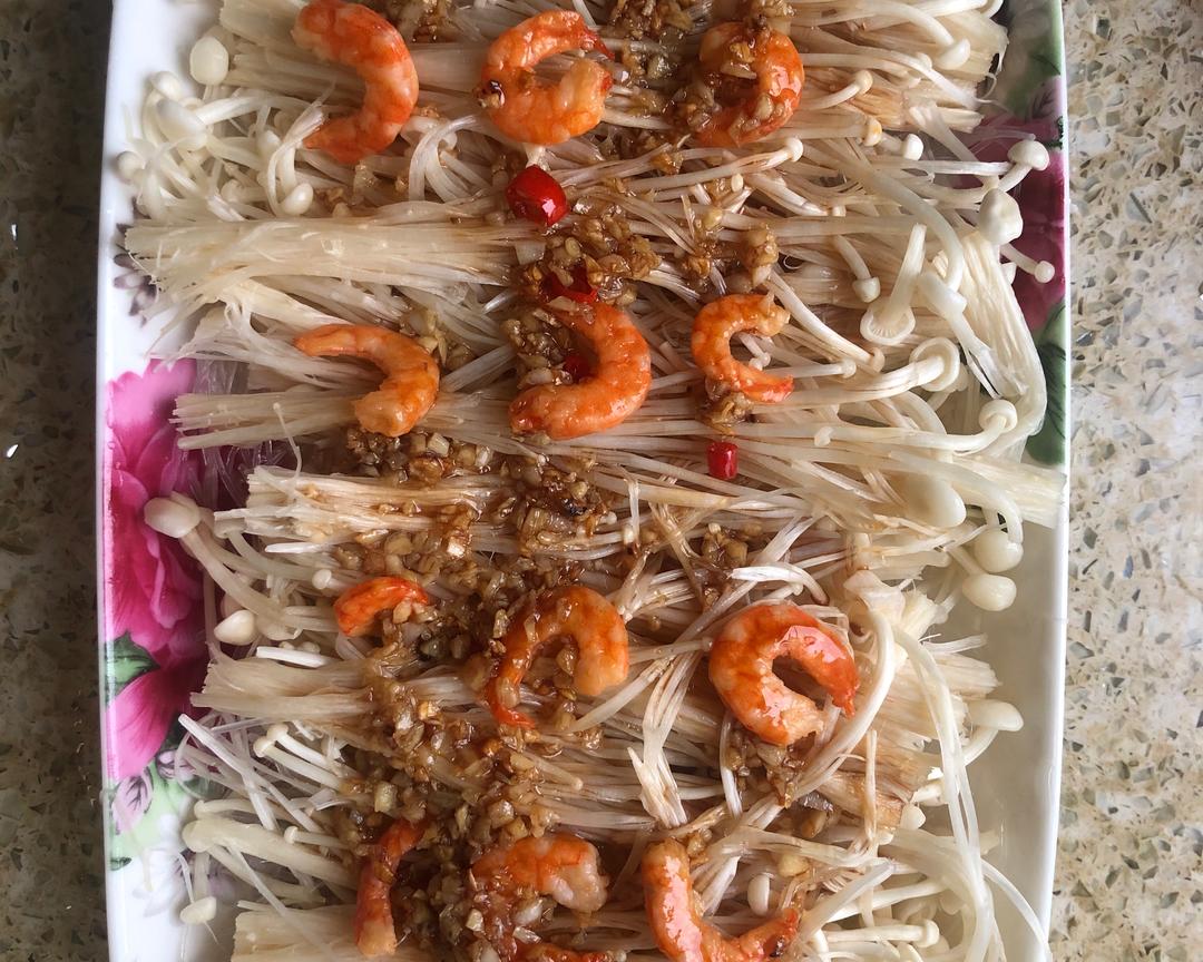 简单好吃的蒜蓉金针菇粉丝