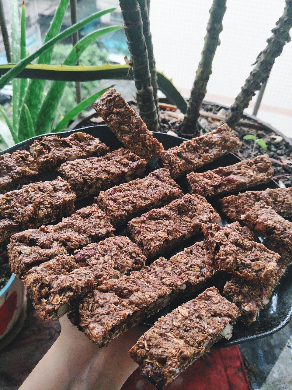 燕麦坚果巧克力能量棒/蛋白棒